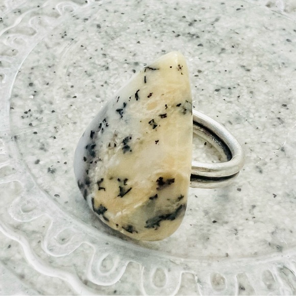 Dendritic Opal Ring, Handmade by Wandering Bunny LLC - Picture 5 of 12